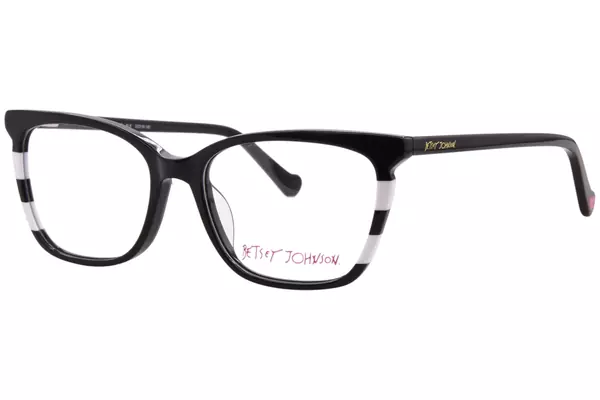 Betsey Johnson All That Eyeglasses Youth Kids Girl's Full Rim Rectangle Shape