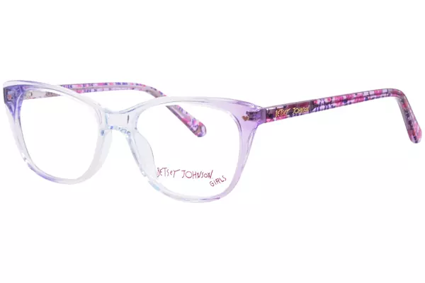 Betsey Johnson Candy Eyeglasses Youth Kids Girl's Full Rim Rectangle Shape