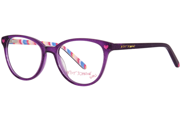  Betsey Johnson Cosmic Eyeglasses Youth Kids Girl's Full Rim Oval Shape 