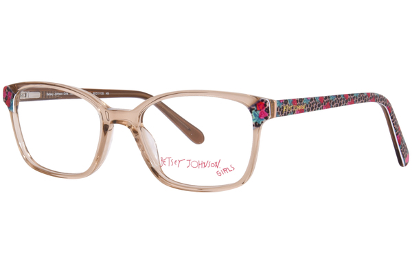  Betsey Johnson Empowered Eyeglasses Youth Kids Girl's Full Rim Square Shape 