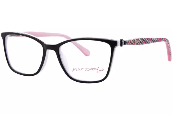  Betsey Johnson Inspired Eyeglasses Youth Kids Girl's Full Rim Rectangle Shape 