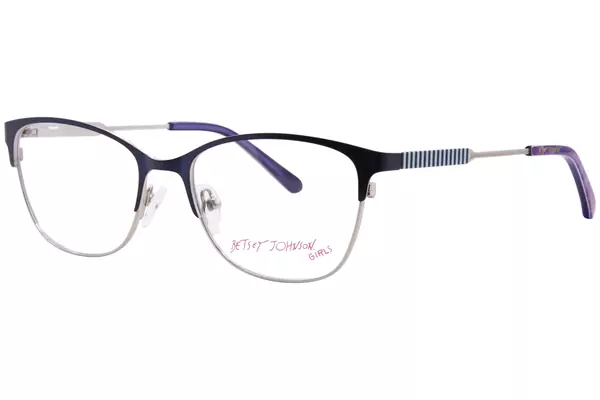  Betsey Johnson Sail-Away Eyeglasses Youth Kids Girl's Full Rim Rectangle Shape 