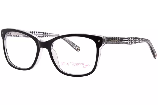 Betsey Johnson Text Me Eyeglasses Youth Kids Girl's Full Rim Square Shape