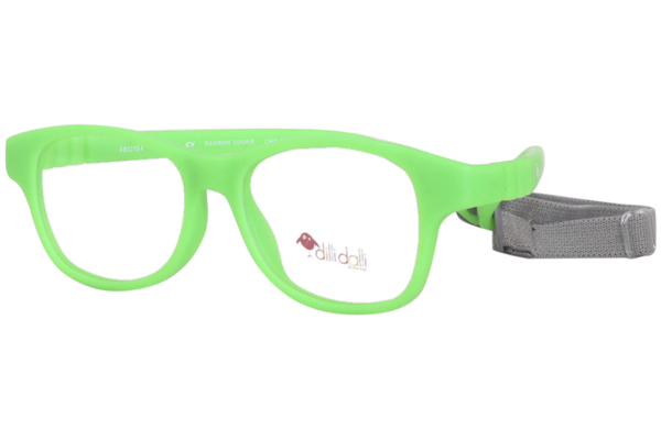 Dilli Dalli Rainbow-Cookie Eyeglasses Youth Lime Green Full Rim 46