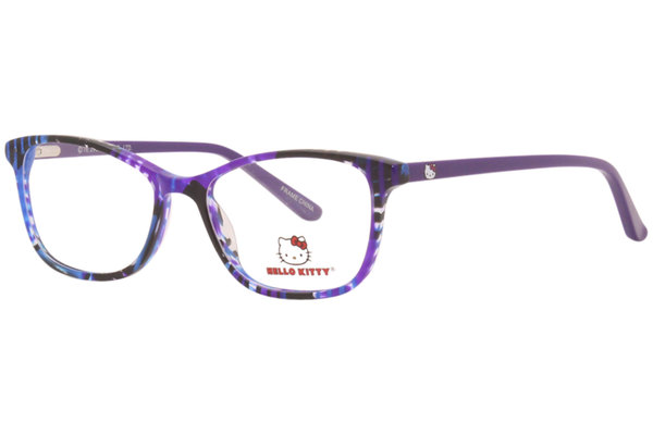  Hello Kitty HK-341 Eyeglasses Youth Kids Girl's Full Rim Rectangle Shape 