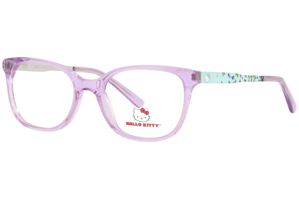  Hello Kitty HK348 Eyeglasses Girl's Full Rim Rectangle Shape 