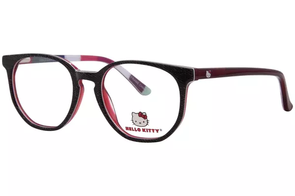  Hello Kitty HK364 Eyeglasses Youth Kids Girl's Full Rim Round Shape 