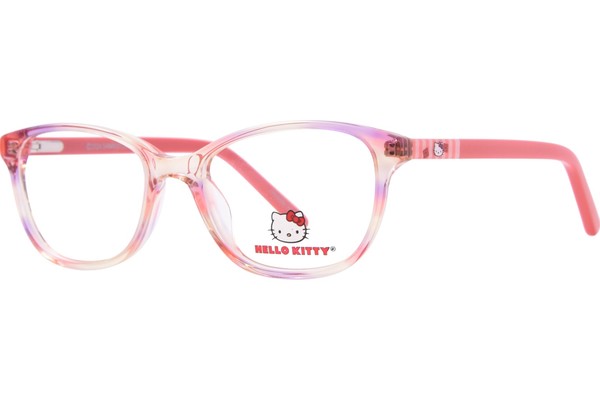  Hello Kitty HK372 Eyeglasses Youth Kids Girl's Full Rim Round Shape 