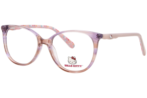  Hello Kitty HK383 Eyeglasses Youth Kids Girl's Full Rim Round Shape 