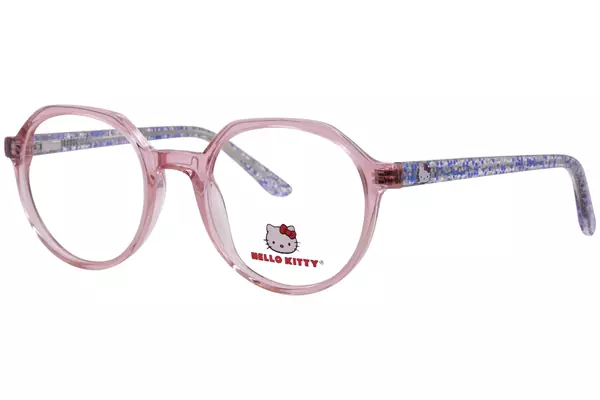  Hello Kitty HK387 Eyeglasses Youth Kids Girl's Full Rim Round Shape 