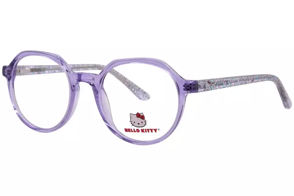  Hello Kitty HK387 Eyeglasses Youth Kids Girl's Full Rim Round Shape 