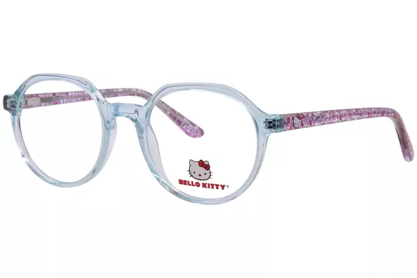  Hello Kitty HK387 Eyeglasses Youth Kids Girl's Full Rim Round Shape 