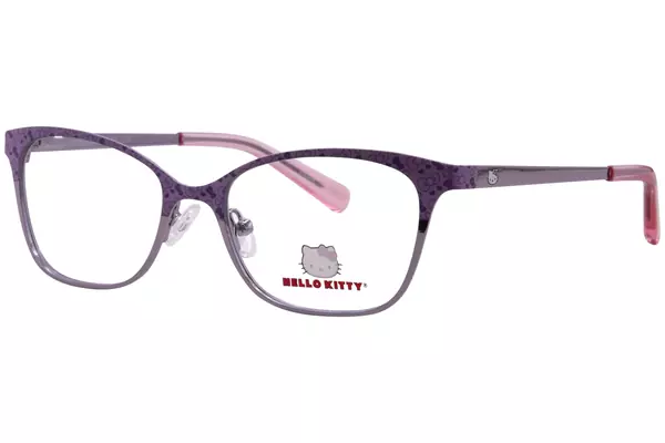  Hello Kitty HK395 Eyeglasses Youth Kids Full Rim Rectangle Shape 