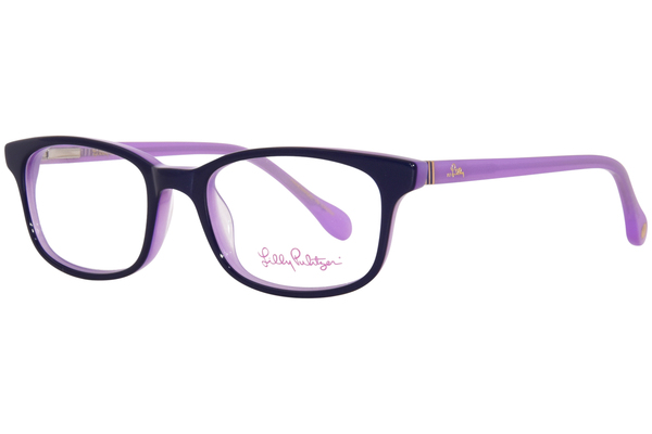  Lilly Pulitzer Dossie Eyeglasses Youth Girl's Full Rim Rectangle Shape 