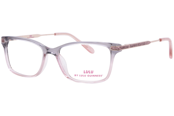  Lulu By Lulu Guinness LK045 Eyeglasses Youth Kids Girls Full Rim Rectangle Shape 