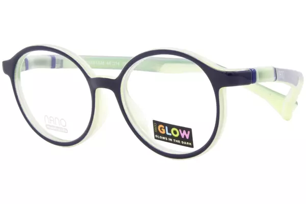  Nano Vista Flicker-Glow-3.0 NAO318 Eyeglasses Youth Kids Full Rim Round Shape 