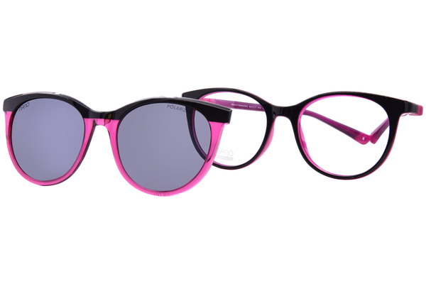 Nano Vista Glitch-SC-3.0 NAO315 Eyeglasses Youth Kids Full Rim w/Clip-On 