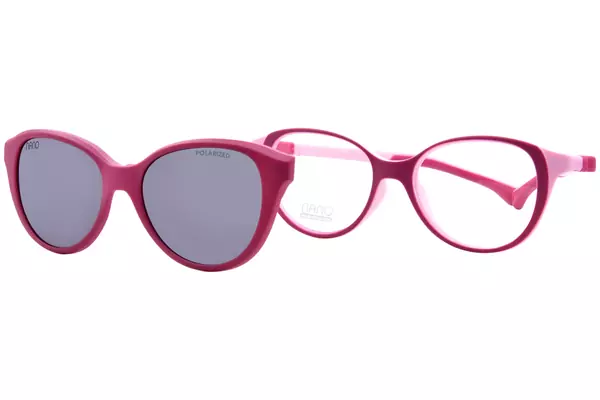 Nano Vista Mimi-SC-3.0 NAO312 Eyeglasses Youth Kids Full Rim Cat Eye w/Clip-On