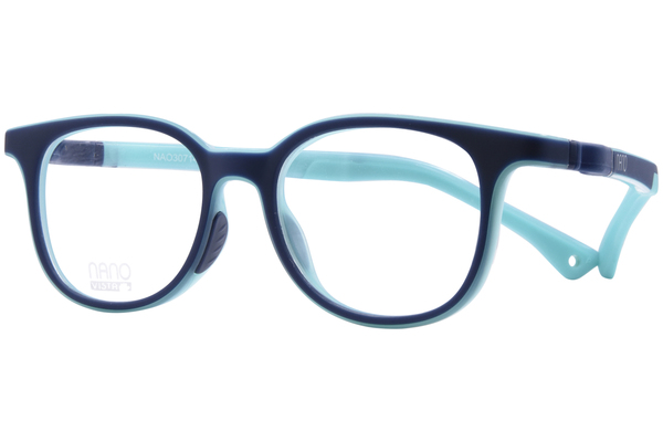  Nano Vista Pixel-3.0 NAO307 Eyeglasses Youth Kids Full Rim Round Shape 