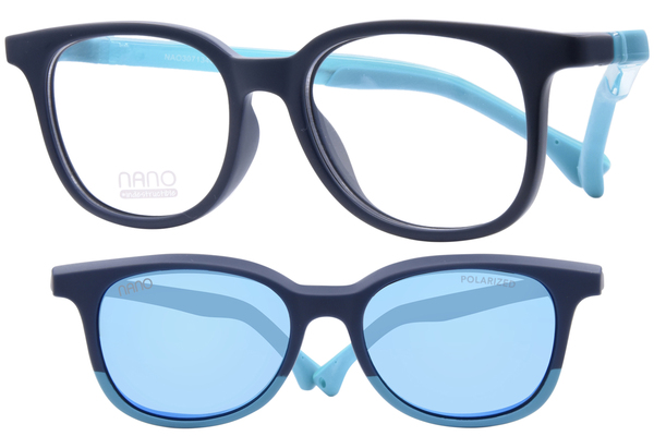 Nano Vista Pixel-SC-3.0 NAO307 Eyeglasses Youth Kids Full Rim w/Clip-On