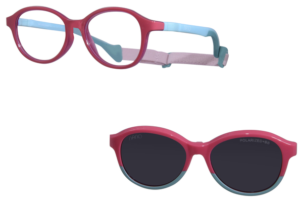  Nano Vista Sprite-SC-3.0 NAO306 Eyeglasses Youth Kids Full Rim w/Clip-On 