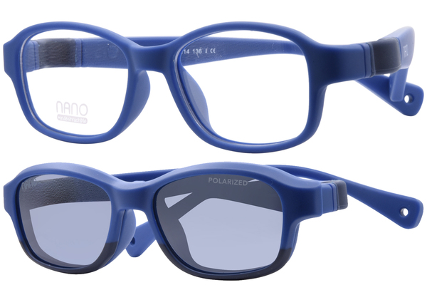  Nano Vista Twitch-SC-3.0 NAO323 Eyeglasses Youth Kids Full Rim w/Clip-On 