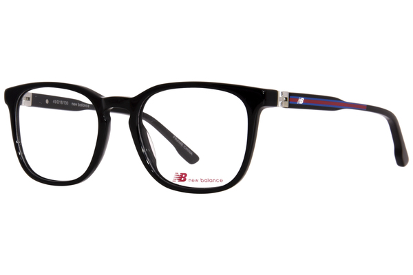  New Balance NBK168 Eyeglasses Youth Boy's Black Full Rim Rectangle Shape 