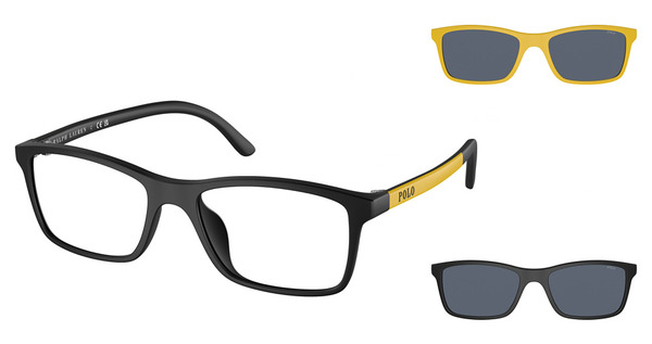  Polo Ralph Lauren PP9506U Eyeglasses Youth Kids Full Rim Square Shape w/Clip On 