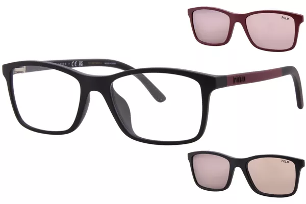 Polo Ralph Lauren PP9506U Eyeglasses Youth Kids Full Rim Square Shape w/Clip On