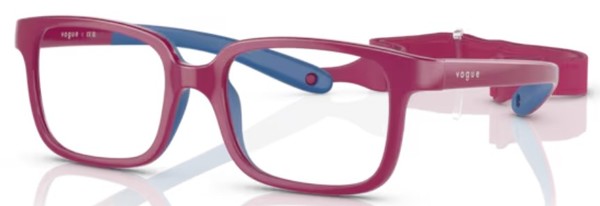  Vogue VY2016 Eyeglasses Youth Kids Full Rim Pillow Shape w/Strap 