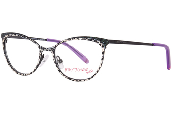  Betsey Johnson Star-Power Eyeglasses Youth Kids Girl's Full Rim Cat Eye 