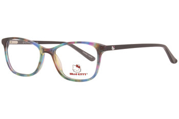  Hello Kitty HK-341 Eyeglasses Youth Kids Girl's Full Rim Rectangle Shape 