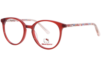  Hello Kitty HK382 Eyeglasses Youth Kids Girl's Full Rim Round Shape 