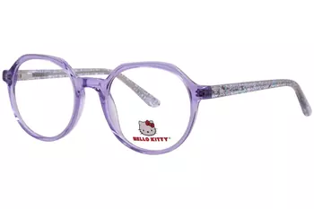  Hello Kitty HK387 Eyeglasses Youth Kids Girl's Full Rim Round Shape 