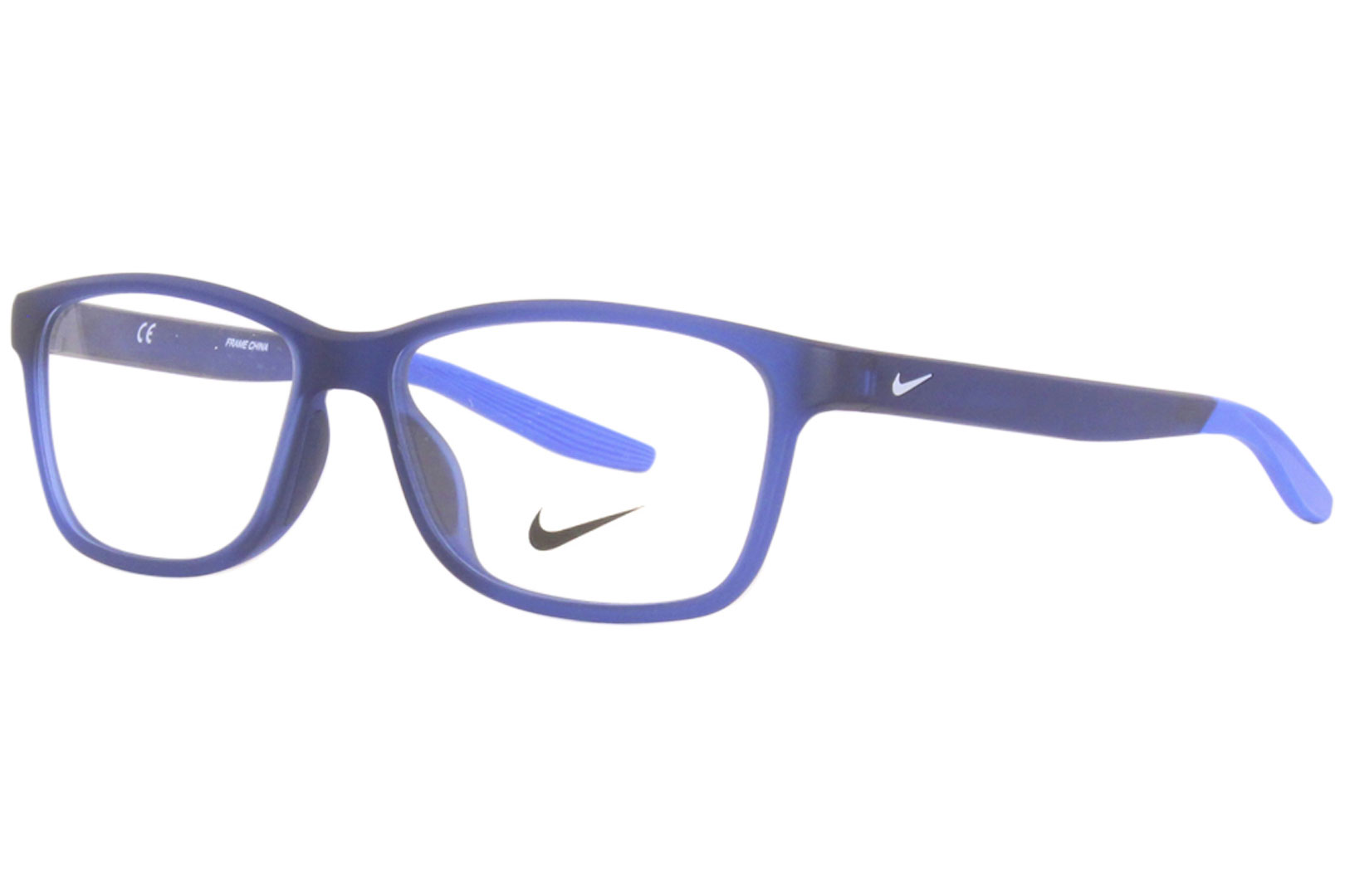 Nike 5048 410 Eyeglasses Youth Matte Midnight Navy Full Rim Rectangle ...
