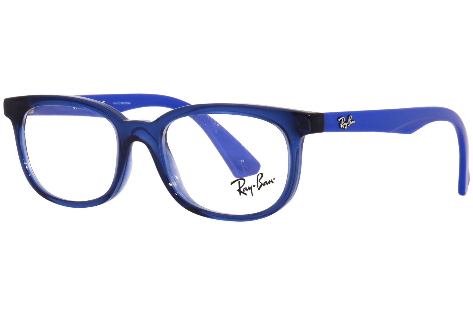Ray Ban RB 1584 3686 Eyeglasses Youth Kids Transparent Blue Full