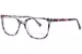 Betsey Johnson Noneya Eyeglasses Youth Kids Girl's Full Rim Square Shape - Black/Pink-BLK