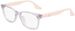 Converse CV9001Y Eyeglasses Youth Kids Girl's Full Rim Rectangle Shape - Crystal Barely Grey-050
