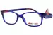 Demi + Dash Arrow Eyeglasses Youth Kids Full Rim Rectangle Shape - Navy Blue Transparent w/ Nylon Straps