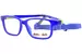 Demi + Dash Boomer Eyeglasses Youth Kids Full Rim Rectangle Shape - Cornflower Blue Transparent
