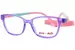 Demi + Dash Nova Eyeglasses Youth Kids Girl's Full Rim Cat Eye - Purple Transparent