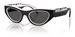 Dolce & Gabbana DX6012 Sunglasses Youth Kids Girl's Cat Eye - Black/White/Dark Grey-345787