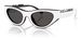 Dolce & Gabbana DX6012 Sunglasses Youth Kids Girl's Cat Eye - White/Black/Dark Grey-346587