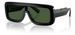 Dolce & Gabbana DX6013 Sunglasses Youth Kids Boy's Rectangle Shape Shield Style - Black/Dark Green-501/71