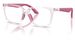 Emporio Armani EK3006 Eyeglasses Youth Kids Girl's Full Rim Pillow Shape - Shiny Transparent Pink-6139