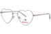 Hello Kitty HK378 Eyeglasses Youth Kids Girl's Full Rim Heart Shape