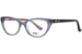 Kensie Fairy Eyeglasses Youth Girl's Full Rim Cat Eye - Grey/Black/Silver-Logo-GR