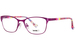 Kensie Growth Eyeglasses Youth Girl's Full Rim Rectangle Shape - Fuschia-FU