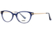 Kensie Hoodie Eyeglasses Youth Girl's Full Rim Cat Eye - Navy/Gold-NV