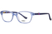 Kensie Humor Eyeglasses Youth Girl's Full Rim Rectangle Shape - Sky/Blue/Multicolor-Logo-SK